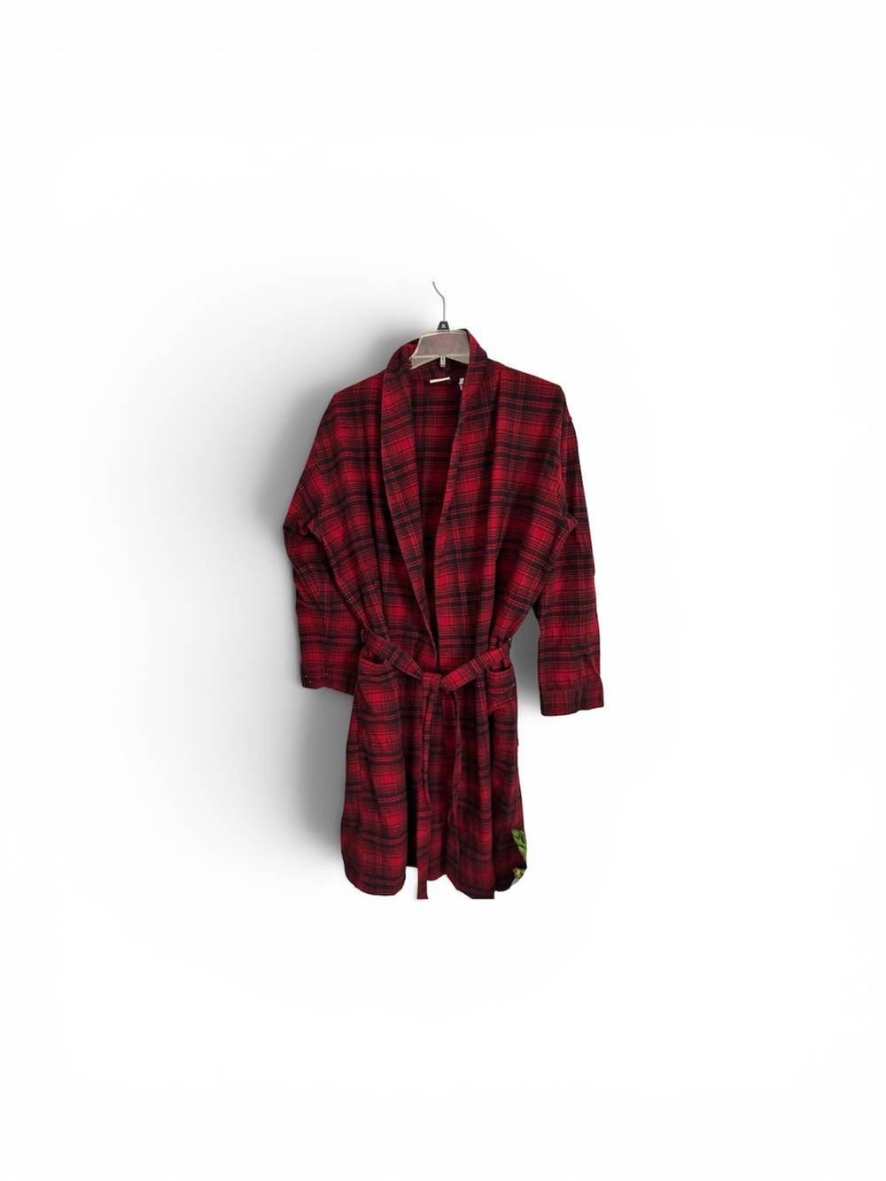 LLBean Scotch Flannel Plaid Mens Bathrobe Size XL - Picture 2 of 3